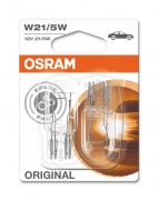 7515 Osram Лампа W21/5W 12V (БЕЗЦОКОЛЬНАЯ ДВУХНИТИЕВАЯ W3X16q)