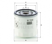 W7008 Mann Filter Фильтр масляный 
