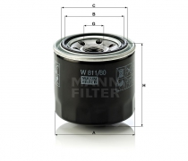 W811/80 Mann Filter Фильтр масляный