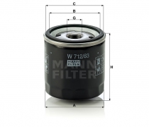 W712/83 Mann Filter Фильтр масляный 