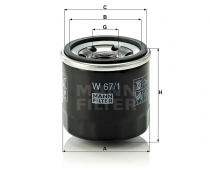 W67/1 Mann Filter Фильтр масляный