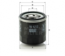 W67/2 Mann Filter Фильтр масляный