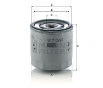 W712/95 Mann Filter Фильтр масляный
